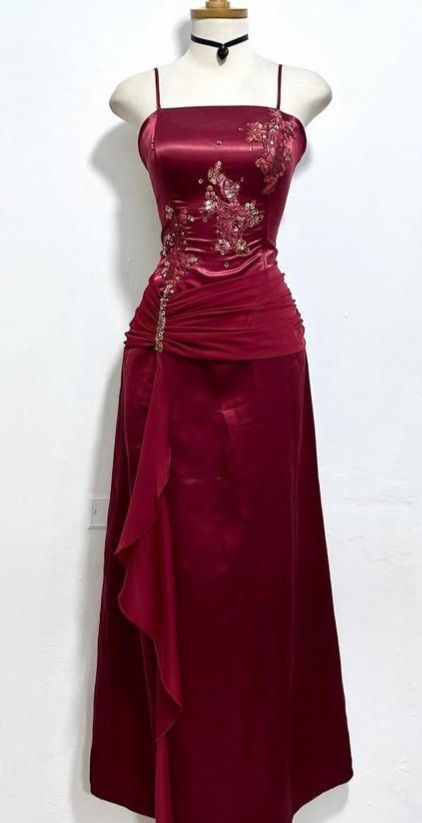 Sexy Burgundy Prom Party Dress Long Formal Evening Dress Long Formal Dress DP285