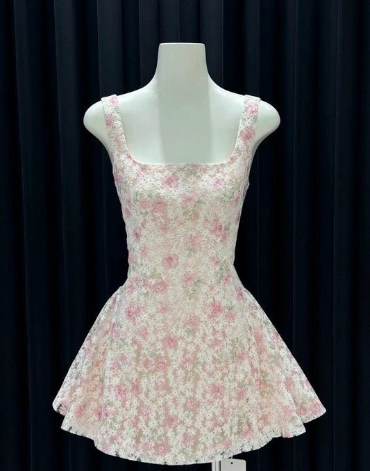 Robe de bal courte à bretelles spaghetti, gris argenté, robe de soirée courte, robe de bal Hoco DH2684