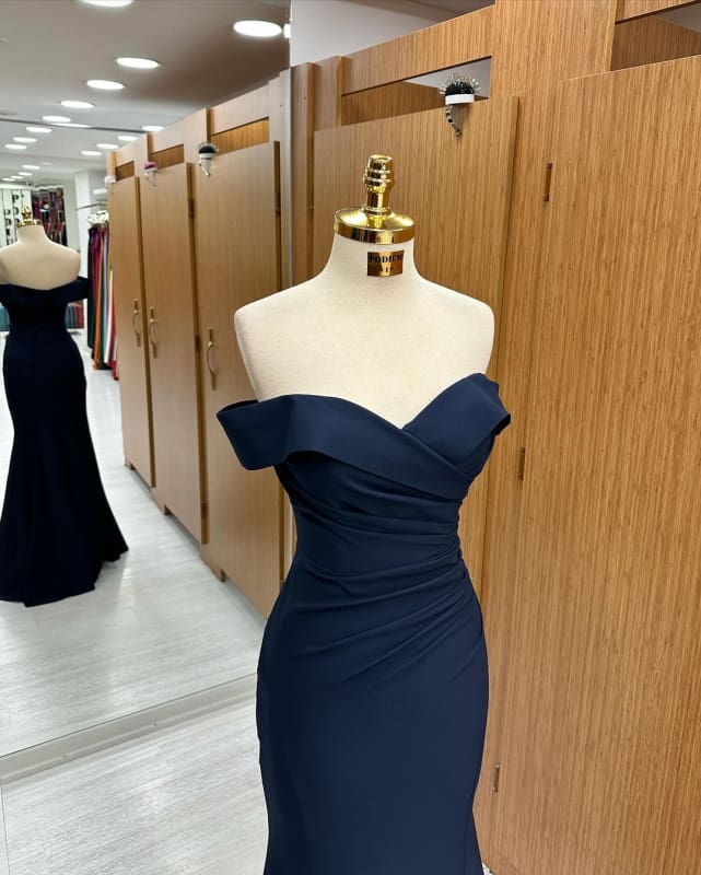Off-the-shoulder Sweetheart Sleeveless Long Mermaid Prom Dress Evening Dresses DP297