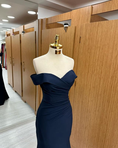 Off-the-shoulder Sweetheart Sleeveless Long Mermaid Prom Dress Evening Dresses DP297