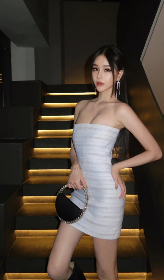 Sexy Strapless Sheath Short Birthday Dresses White Homecoming Dresses DP3008