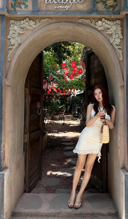 Sexy One Shoulder Bodycon Chiffon Short Birthday Dresses White Homecoming Dresses DP3009
