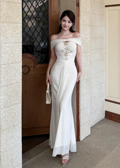 Robe de bal courte à bretelles spaghetti, gris argenté, robe de soirée courte, robe de bal Hoco DH2684