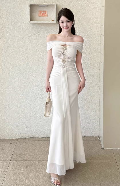 Robe de bal courte à bretelles spaghetti, gris argenté, robe de soirée courte, robe de bal Hoco DH2684