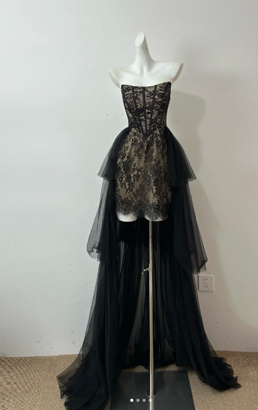 Robe de bal courte à bretelles spaghetti, gris argenté, robe de soirée courte, robe de bal Hoco DH2684