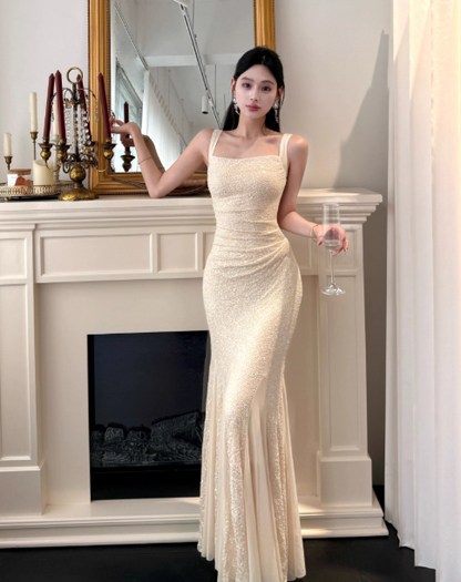 Robe de bal courte à bretelles spaghetti, gris argenté, robe de soirée courte, robe de bal Hoco DH2684