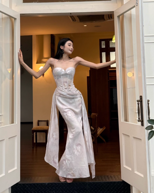 Robe de bal courte à bretelles spaghetti, gris argenté, robe de soirée courte, robe de bal Hoco DH2684
