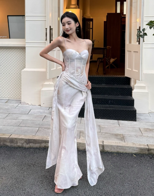 Robe de bal courte à bretelles spaghetti, gris argenté, robe de soirée courte, robe de bal Hoco DH2684