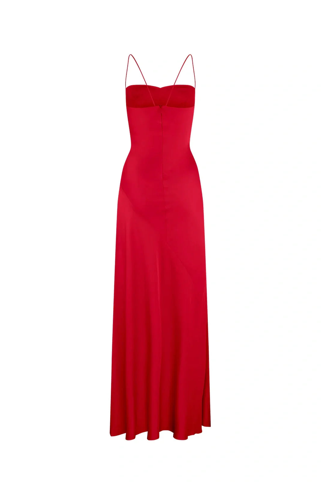 Simple Sheath Spaghetti Straps Prom Dresses Pink Long Party Dress with Split Front DP311