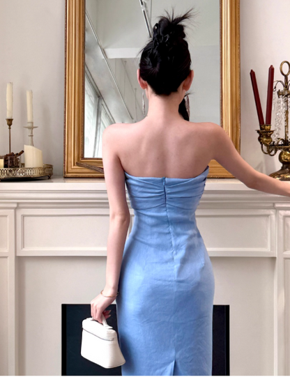 Robe de bal courte à bretelles spaghetti, gris argenté, robe de soirée courte, robe de bal Hoco DH2684
