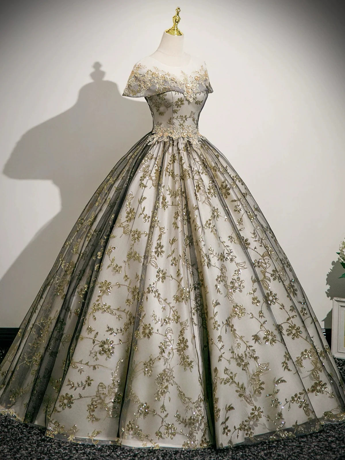 A-Line Lace Applique Long Prom Dress, Formal Evening Dress DP3156