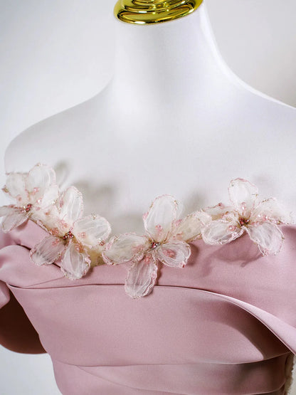 Cute A-Line Off Shoulder Tulle Lace Champagne Long Prom Dress, Champagne Sweet 16 Dress DP3158