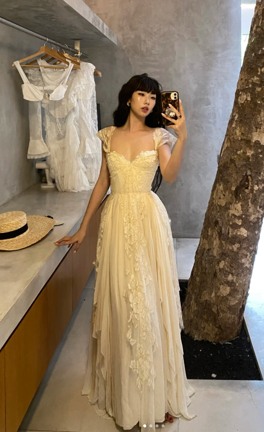 Elegant Sweetheart Sheath Chiffon Long Prom Dresses, Light Champagne Formal Evening Dresses DP3160