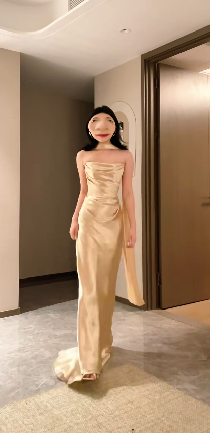 Elegant Strapless Sheath Wedding Guest Dresses Gold Strapless Formal Dress Satin Sleeveless Evening Gowns DP3274