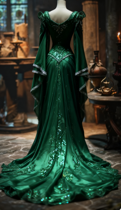 Gorgeous V-neck Sheath Long Prom Dresses Chiffon Dark Green Quinceanera Dresses DP3295