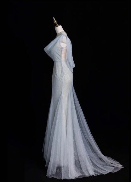 Glitter Sweetheart Mermaid Long Prom Dresses Silver Evening Dresses DP3338
