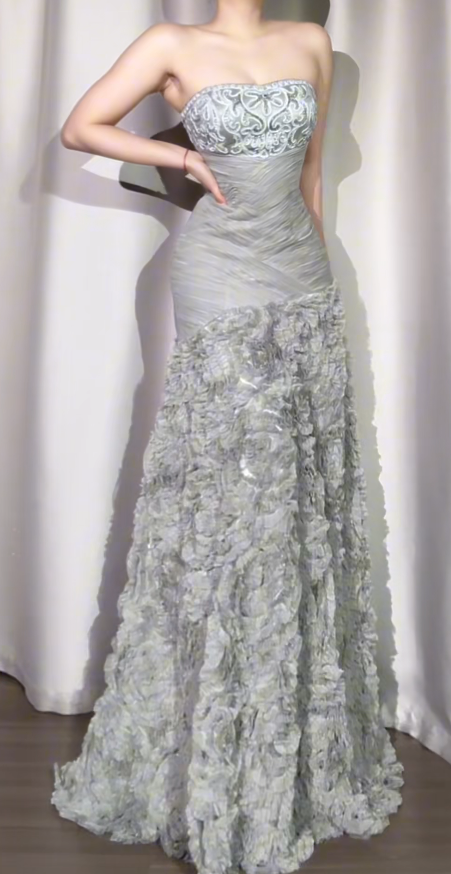 Süßes Ballkleid Spaghettiträger Silbergrau Mini Kurzes Formales Homecoming-Kleid Party Kurzes Ballkleid Hoco Kleider DH2684