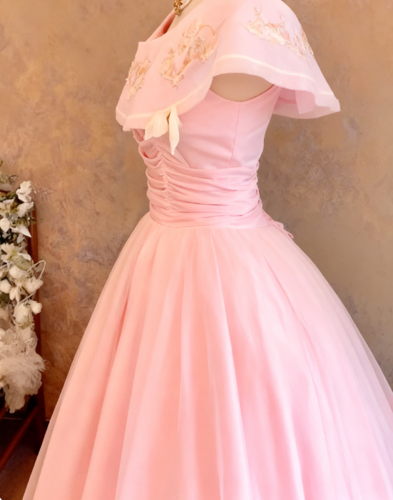 Fairy Jewel A-Line Long Prom Dresses Tulle Pastel Yellow Quinceanera Dresses Sweet 16 Dress DP3748