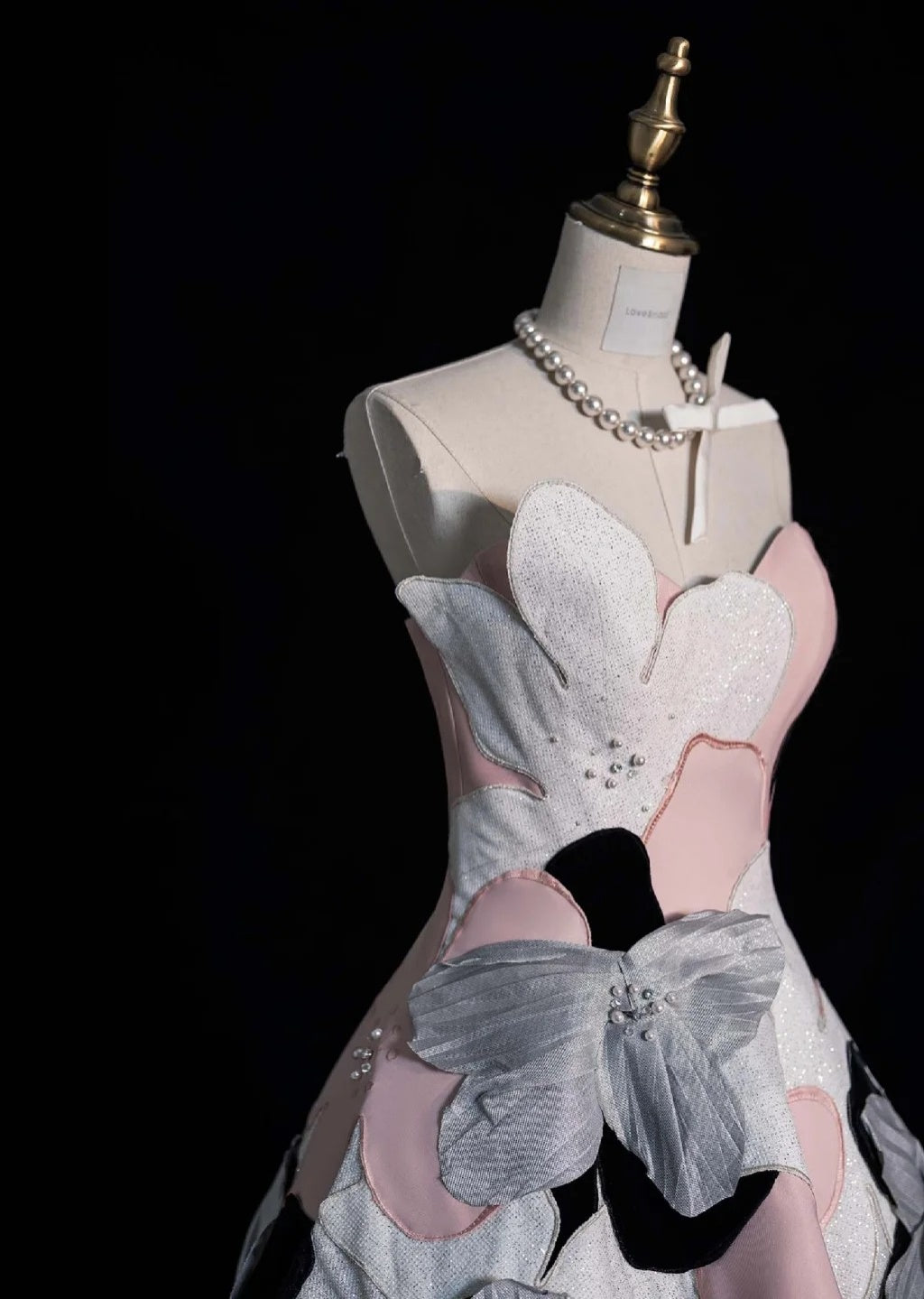 Fairy Chicken Heart A-Line Short Prom Dress with Appliqué, Pink Birthday Dress DP3789