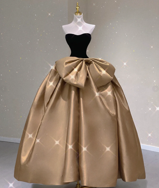 Modest Ball Gown Strapless Black Long Prom Dresses High School Outfits Graduation Dress Evening Dresses DP430