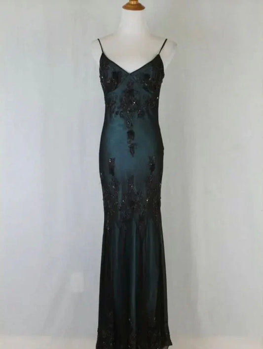 Classy Sparkly Mermaid Sleeveless Spaghetti Straps Long Prom Dress Graduation Dresses DP522
