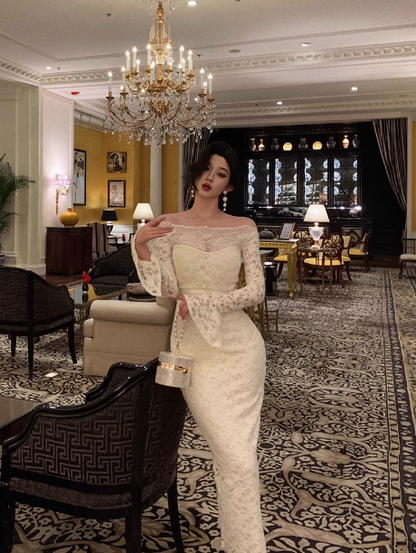 Classy Sheath White Lace Off The Shoulder 18th Birthday Dress Party Gown 18th Birthday Outfits Birthday Dress Ideas For Women DP572