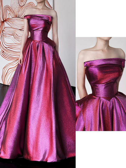 Gorgeous Ball Gown Strapless Sequin Long Prom Dresses Graduation Dresses DP661