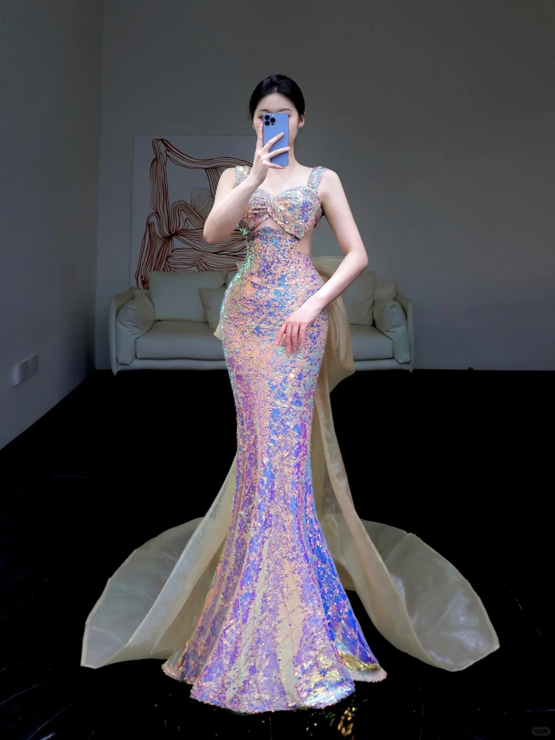 Pretty Mermaid Sweetheart Sequin Pink Long Prom Dress Party Dress Graduation Dresses DP860
