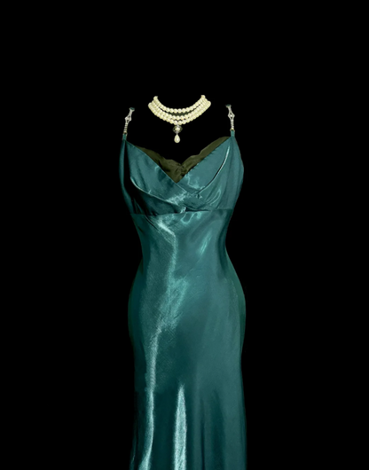 Vintage Sheath Spaghetti Straps Blue Mother Of Bride Dress Party Gown Floor Length For Summer Women DP908
