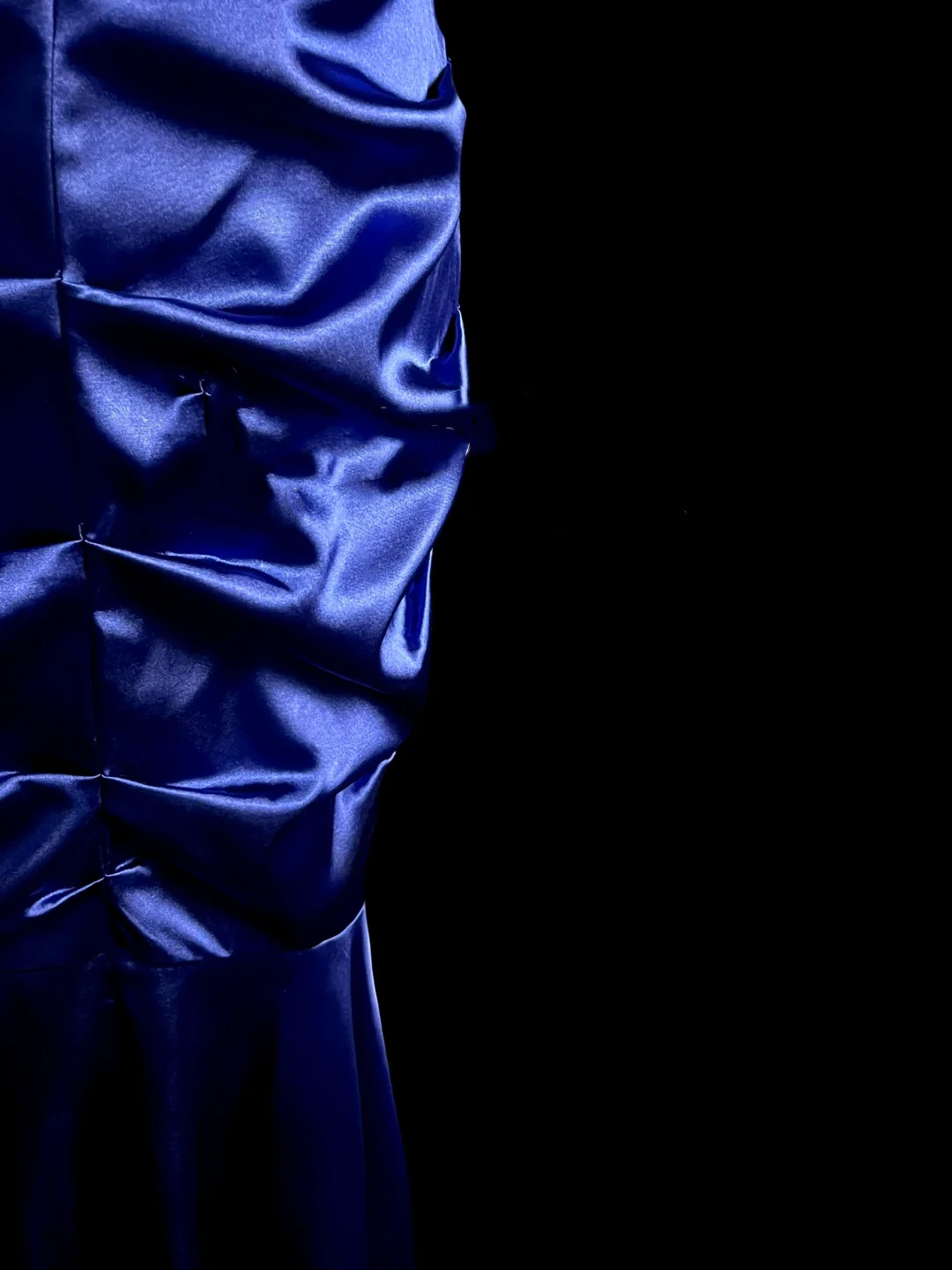 Robe de soirée élégante et glamour, style sirène, dos nu, en satin bleu royal, longue, DP911