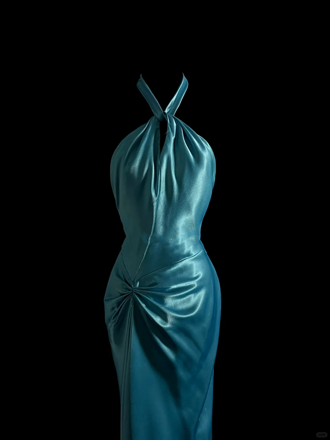Robe de soirée élégante et glamour, style sirène, dos nu, en satin bleu, longue, DP916