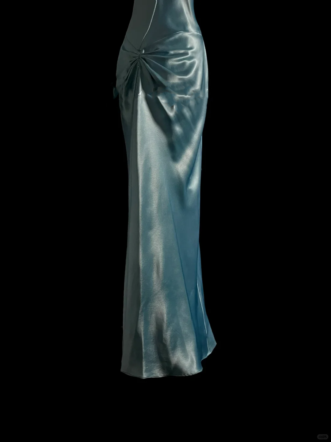 Robe de soirée élégante et glamour, style sirène, dos nu, en satin bleu, longue, DP916
