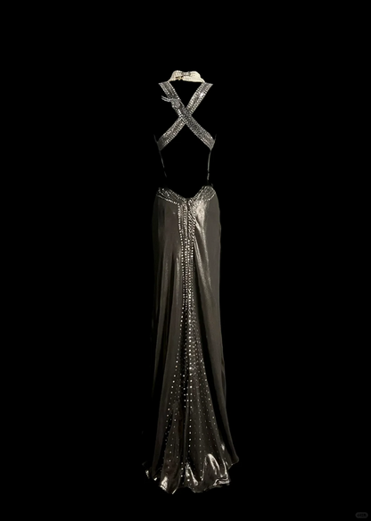 Elegant Glamour Mermaid Sweetheart Gray With Beads Long Prom Dresses Party Dress Evening Dress DP926