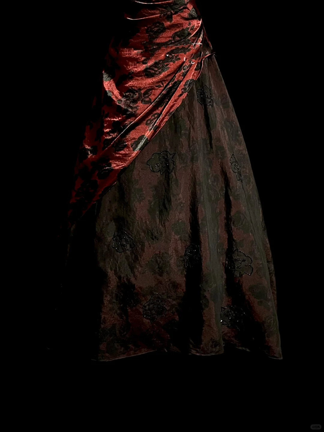 Robe de bal rétro bustier bordeaux en tulle floral, longue robe de soirée, DP944