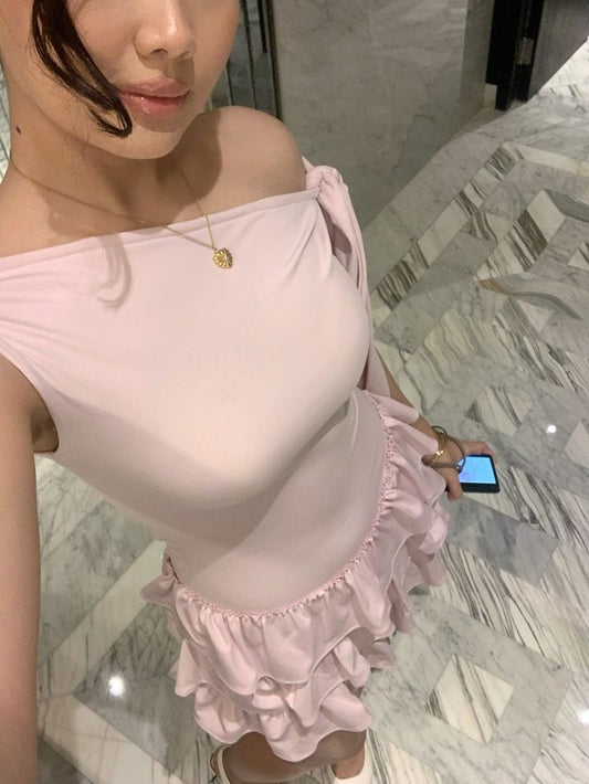 Cute A line Pink Short Summer Birthday Dress Hoco Dress Birthday Outfit 19th Birthday Mini Dinner Dresses DP981