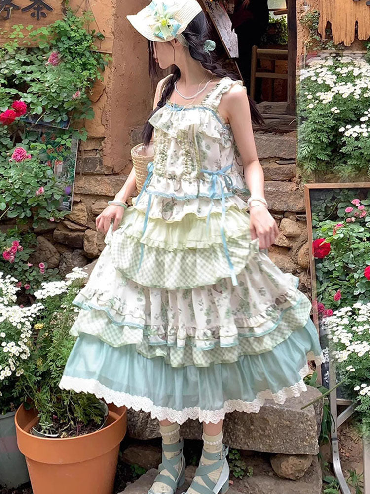 Vintage Ball Gown 2 Pieces Summer Holiday Dresses 16th Birthday Dress Lolita Dress Birthday Outfits W1009