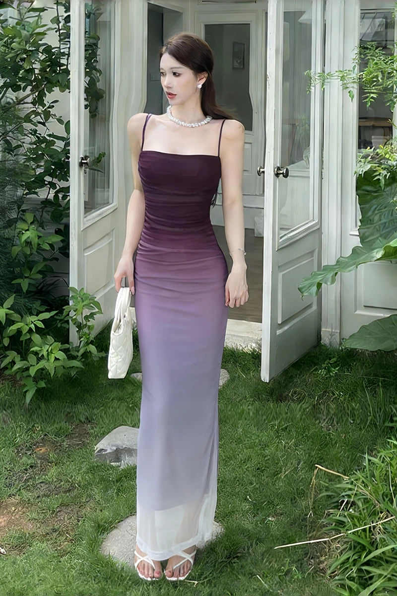 Robe violette tendance pour femme S628