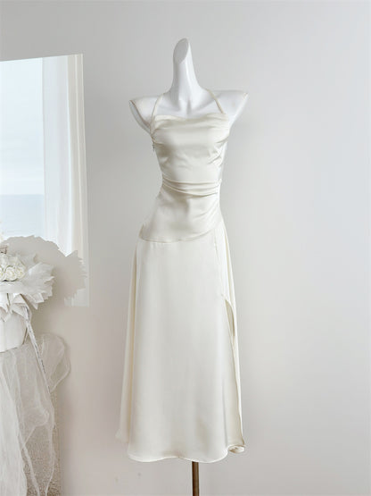 Sexy Mermaid Halter Satin Summer Beach Dress Holiday Party Casual Outfits For Girls DP1403