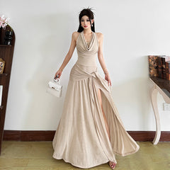 Robe femme dorée tendance S651