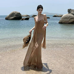 Robe champagne sexy S658