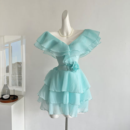 Robe d'été mignonne à col en V et manches longues pour filles, tenue de fête et de vacances, DP0154