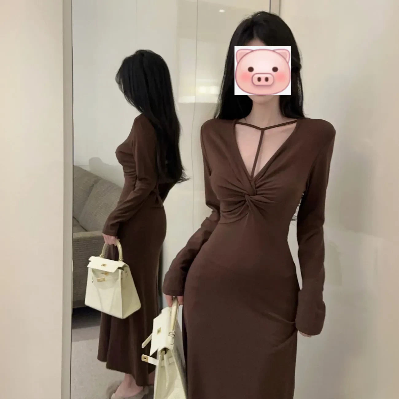 Sexy Brown Dress S674