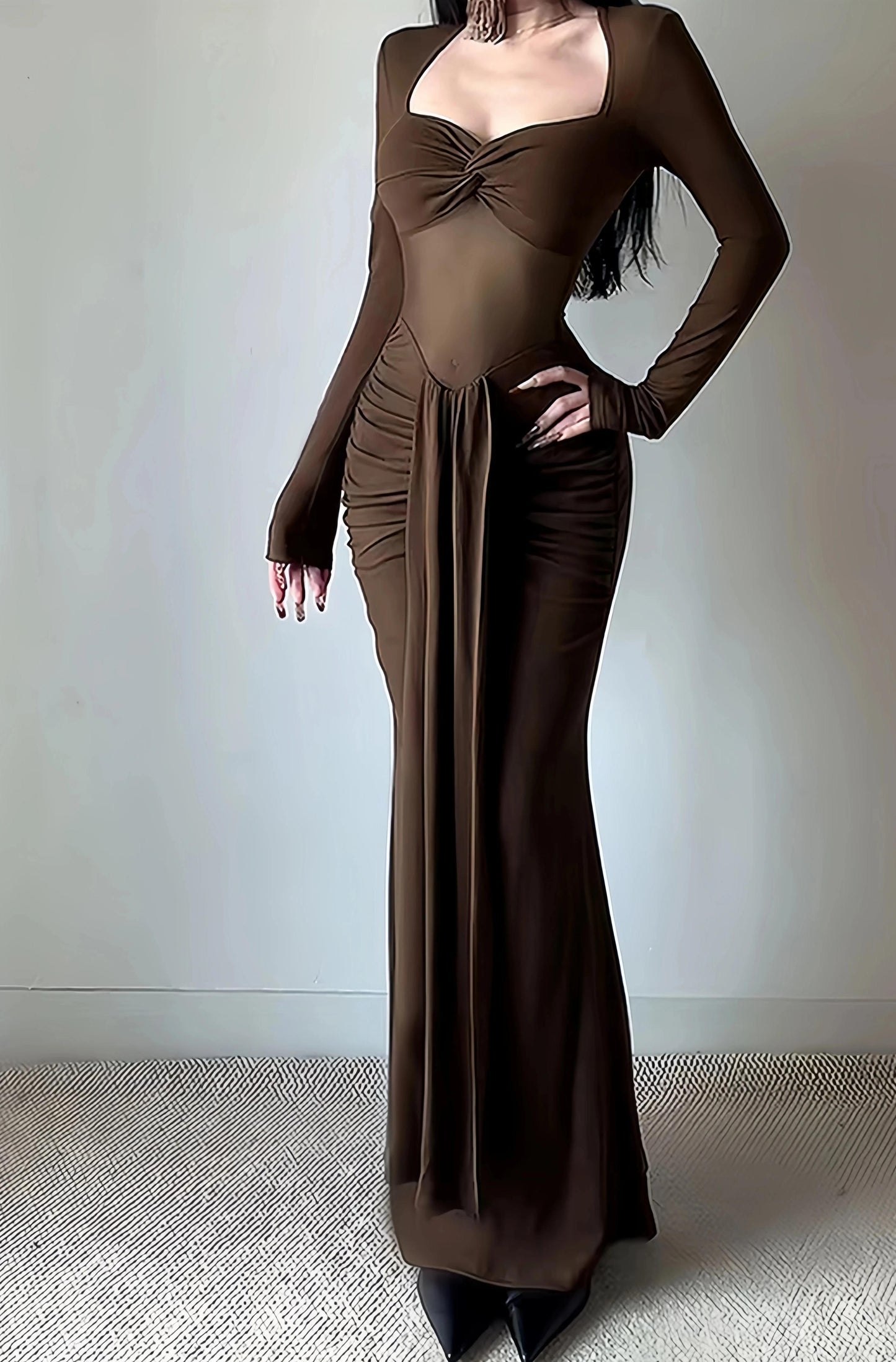 Blaues Damenkleid S101