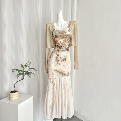 Sweet Mermaid 2 Piece Long Women Summer Holiday Holiday Dresses DP0022