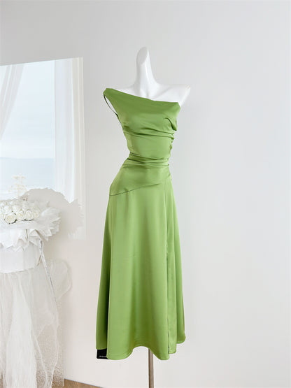 Sexy Mermaid Satin Summer Beach Dress Holiday Party Casual Outfits For Girls DP1402