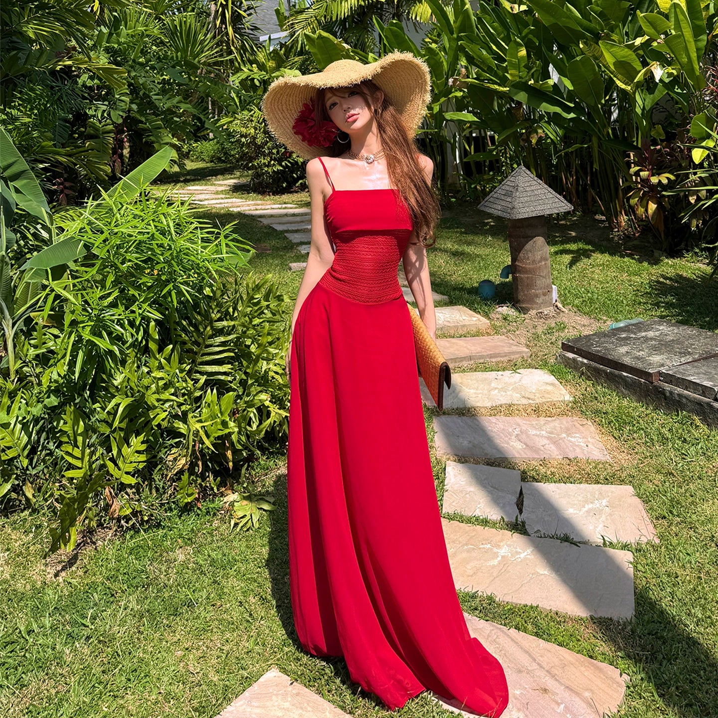 Robe rouge pour femme S934