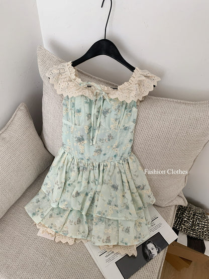 Robe de bal courte en satin rose à fleurs, tenue de soirée et de vacances pour femme, DP1406