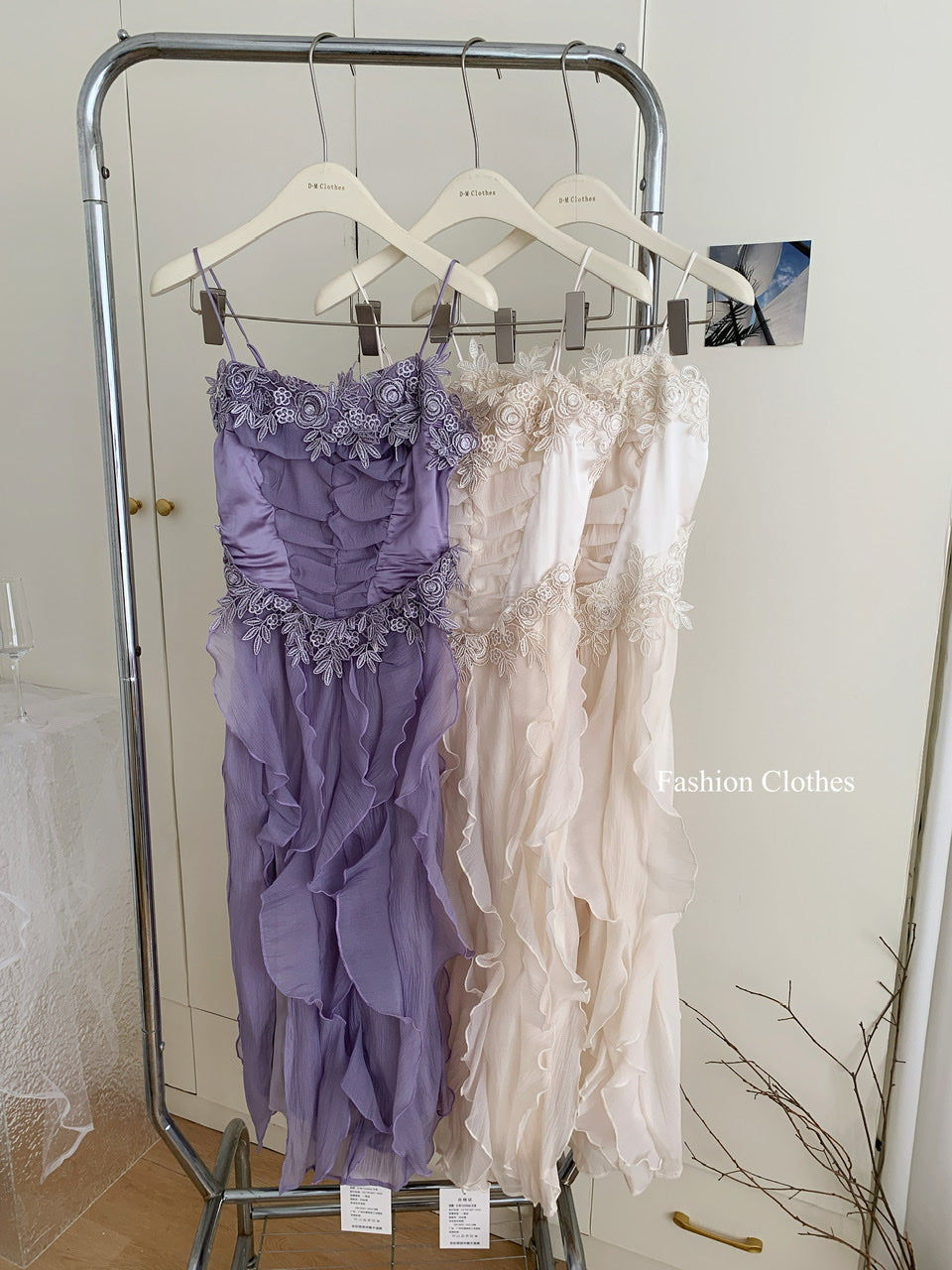 Robe d'été trapèze à bretelles spaghetti et superpositions, tenue de fête pour filles, DP1399