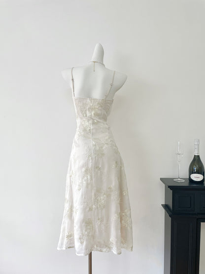 Cute Mermaid Spaghetti Straps Lace Long Summer Dress For Women DP0017