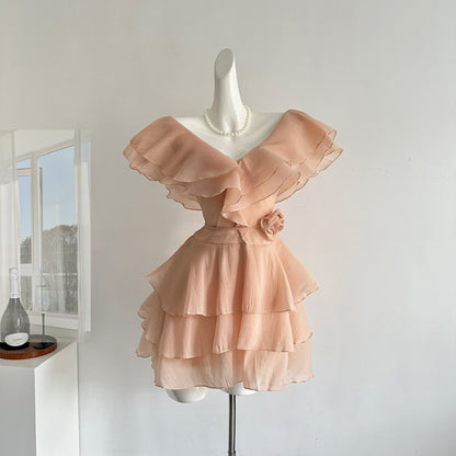 Robe d'été mignonne à col en V et manches longues pour filles, tenue de fête et de vacances, DP0154